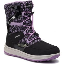 Śniegowce GEOX - J Roby G.B Wpf A J942UA 050FU C9266 D Black/Lilac. Czarne śniegowce dziewczęce Geox. W wyprzedaży za 259,00 zł.