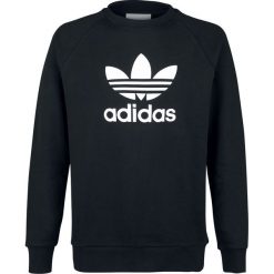 Adidas Trefoil Crew Bluza czarny/biały. Białe bluzy męskie rozpinane Adidas, xxl, z nadrukiem. Za 244,90 zł.