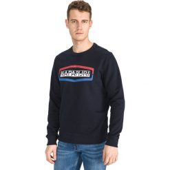 Napapijri Bogy Bluza Niebieski. Niebieskie bluzy męskie Napapijri, l, z nadrukiem, z bawełny, bez kołnierzyka, bez rękawów, bez kaptura. Za 368,95 zł.
