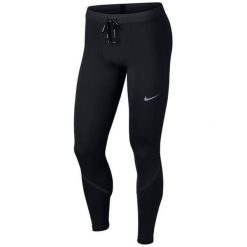 Nike Leginsy Męskie Do Biegania M Nk Tech Power-Mobility Tight Black Black Reflective Silv L. Czarne spodnie męskie Nike, m, bez wzorów, sportowe. Za 249,00 zł.