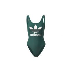 Kostium kąpielowy jednoczęściowy adidas Strój kąpielowy Trefoil. Zielone stroje kąpielowe damskie marki Adidas, bez wzorów. Za 169,00 zł.