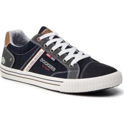 Tenisówki DOCKERS - 44AY002-617669 Navy/Multi/Navy. Niebieskie półbuty męskie DOCKERS, na co dzień, bez wzorów, z gumy, bez zapięcia. Za 189,00 zł.