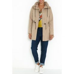 Parka w kolorze beżowym. Brązowe parki damskie Jacqueline Riu, bez wzorów, bez kaptura. W wyprzedaży za 136,95 zł.