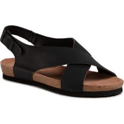Sandały BIG STAR - FF274621 Black. Czarne klapki damskie BIG STAR, bez wzorów, ze skóry ekologicznej, bez obcasa. Za 99,00 zł.