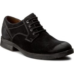 Derby męskie: Półbuty CLARKS - Devington Walk 261196717 Black Suede