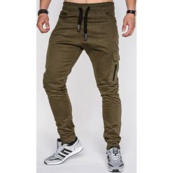 SPODNIE MĘSKIE JOGGERY P391 - ZIELONE. Zielone joggery męskie Ombre Clothing. Za 53,00 zł.