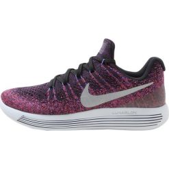 Buty do biegania damskie: Nike Performance LUNAREPIC LOW FLYKNIT 2 Obuwie do biegania treningowe black/metallic silver/hyper punch/persian violet/night purple/pure platinum