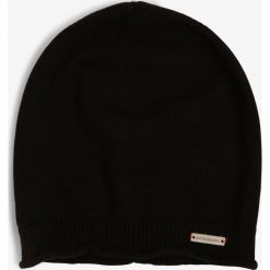 Nils Sundström - Czapka męska, czarny. Czarne czapki męskie Nils Sundström, bez wzorów, prążkowane, eleganckie. Za 89,95 zł.