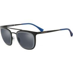 Emporio Armani - Okulary. Czarne okulary przeciwsłoneczne męskie marki Emporio Armani, z materiału. Za 539,90 zł.