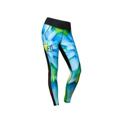LEGGINSY BLUE FLOWER. Niebieskie legginsy damskie wyszczuplające Feelj!, l, bez wzorów, z dzianiny. Za 189,00 zł.