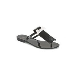 Japonki Melissa T BAR III. Czarne klapki damskie Melissa, bez wzorów, bez obcasa. W wyprzedaży za 174,30 zł.
