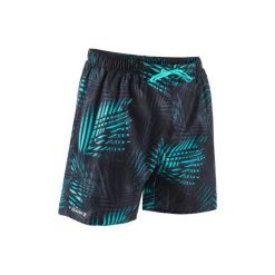 Spodenki surfing krótkie BBS 100 Palm. Czarne koszulki męskie OLAIAN, s, bez wzorów, z poliesteru, sportowe, bez kołnierzyka, z krótkim rękawem, krótkie. Za 29,99 zł.