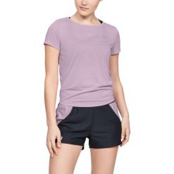 Under Armour Whisperlight Koszulka Różowy. Różowe koszulki damskie Under Armour, l, bez wzorów, z poliesteru, bez kołnierzyka, z krótkim rękawem. Za 171,95 zł.