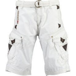 Bermudy "Parapente" w kolorze białym. Białe spodenki i szorty męskie Geographical Norway Men, s, w paski, ze skóry. W wyprzedaży za 128,95 zł.