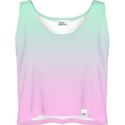 Colour Pleasure Koszulka damska CP-035 62 różowo-zielona r. M-L. Czerwone bluzki damskie marki Colour pleasure, l. Za 64,14 zł.