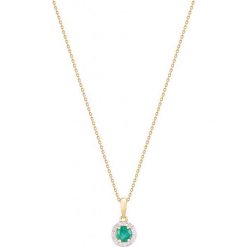 PROMOCJA Wisiorek Złoty - złoto żółte 585, Diament 0,05ct. Żółte łańcuszki męskie W.KRUK, złote. W wyprzedaży za 519,00 zł.