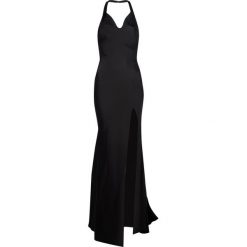 Twinset Suknia "Satin Dres". Sukienki damskie Twin Set, na imprezę, z haftami, z satyny, bez kołnierzyka, bez rękawów, dopasowane. Za 699,00 zł.