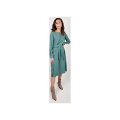Sukienka Capri. Zielone sukienki damskie marki Easy- Peasy, s, bez wzorów, z asymetrycznym kołnierzem, bez rękawów, asymetryczne. Za 279,00 zł.