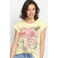 Bluzki, topy, tuniki: Żółty T-shirt The Queen