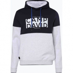 Camp David - Męska bluza nierozpinana, niebieski. Niebieskie bluzy męskie marki Camp David, m, bez wzorów, z kapturem, bez rękawów, z kapturem. Za 419,95 zł.