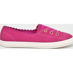 Converse - Tenisówki. Czerwone trampki i tenisówki damskie Converse, bez wzorów, ze skóry, bez zapięcia. Za 299,90 zł.