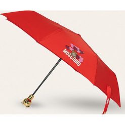 Moschino - Parasol. Czerwone parasole MOSCHINO, bez wzorów. W wyprzedaży za 259,90 zł.