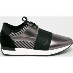 Pollini - Buty. Czarne buty sportowe damskie Pollini, ze skóry, sportowe. W wyprzedaży za 449,90 zł.