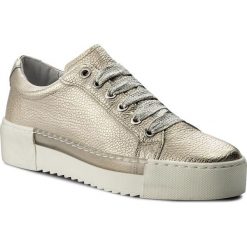 Sneakersy BRONX - 66119-A BX 1483 Pale Gold 116. Żółte półbuty damskie Bronx, na co dzień, bez wzorów, ze skóry, bez obcasa, bez zapięcia. W wyprzedaży za 309,00 zł.