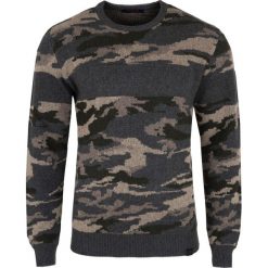 Sweter Trussardi Jeans. Swetry męskie m, moro, z jeansu, klasyczne, z włoskim kołnierzykiem, bez kaptura. Za 679,00 zł.