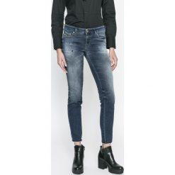 Diesel - Jeansy Gracey. Niebieskie jeansy damskie skinny marki Diesel, z elastanu. W wyprzedaży za 499,90 zł.