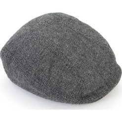 Kaszkiet męski 87-HF-034-8. Szare kaszkiety męskie Wittchen, bez wzorów, z materiału, eleganckie. Za 59,90 zł.