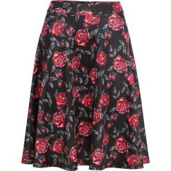 Spódnica w kwiaty bonprix czarny. Czarne spódniczki damskie bonprix, w kwiaty. Za 89,99 zł.