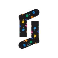 Skarpetki Happy Socks - Big Luck (BLU01-9000). Czarne skarpetki męskie Happy Socks, w kolorowe wzory, z bawełny. Za 34,90 zł.