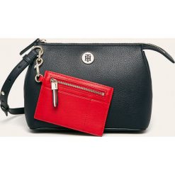 Tommy Hilfiger - Torebka. Szare listonoszki damskie TOMMY HILFIGER, w paski, ze skóry ekologicznej, na ramię, bez dodatków. Za 449,90 zł.