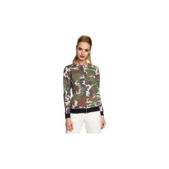 Bluzy Moe M245 Kurtka z bawełny na zamek moro - model 1. Szare bluzy damskie marki Moe, s, moro, z bawełny. Za 125,00 zł.