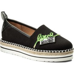 Espadryle damskie na koturnie: Espadryle LOVE MOSCHINO – JA10213G05JE000A Nero