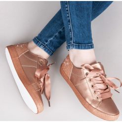 Trampki damskie slip on: Trampki wiązane wstążką CADENCE