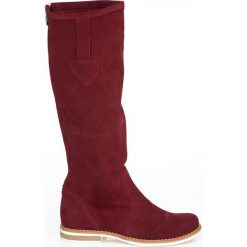 Kozaki - skóra naturalna - model 127 - kolor oberżyna. Szare kozaki damskie Zapato, na co dzień, na lato, z jeansu, klasyczne, z okrągłym noskiem, przed kolano, bez obcasa, na płaskiej podeszwie, na zamek. W wyprzedaży za 366,75 zł.