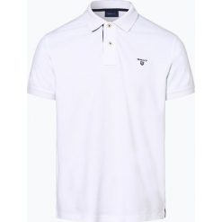 Gant - Męska koszulka polo, biały. Białe koszulki męskie GANT, xxl, z haftami, z bawełny, klasyczne, bez rękawów. Za 349,95 zł.