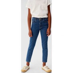 Mango Kids - Jeansy dziecięce Addagio 110-164 cm. Zielone jeansy dziewczęce Mango Kids, z aplikacjami, z elastanu. Za 79,90 zł.