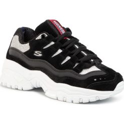 Sneakersy SKECHERS - Dazzle Glitter 13409/BKW Black/White. Czarne półbuty damskie Skechers, bez wzorów, ze skóry, bez obcasa, na płaskiej podeszwie, bez zapięcia. W wyprzedaży za 319,00 zł.