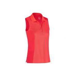 Koszulka polo do golfa 900 damska. Różowe koszulki damskie polo INESIS, xs, bez wzorów, z poliesteru, z golfem, bez rękawów. Za 39,99 zł.