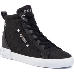 Sneakersy GUESS - Portly FL5PR2 FAL12 BLACK/BLACK. Czarne półbuty damskie Guess, ze skóry ekologicznej. W wyprzedaży za 409,00 zł.