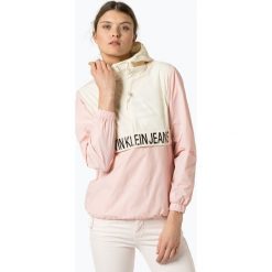 Calvin Klein Jeans - Kurtka damska, różowy. Różowe kurtki damskie marki Calvin Klein Jeans, s, z napisami, z jeansu, z kapturem. Za 699,95 zł.