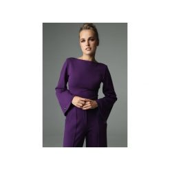 BLUZKA SLENDER - FIOLETOWA. Fioletowe bluzki damskie marki Madnezz, s, bez wzorów, z elastanu, biznesowe, z dekoltem na plecach, bez rękawów. Za 179,00 zł.
