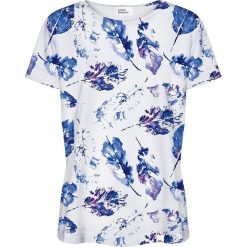 Colour Pleasure Koszulka damska CP-030 154 biało-niebieska r. XXXL/XXXXL. Białe bluzki damskie marki Colour pleasure. Za 70,35 zł.