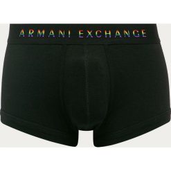 Armani Exchange - Bokserki. Białe bokserki męskie Armani Exchange, z nadrukiem, z elastanu. Za 129,90 zł.