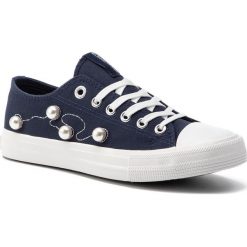 Trampki BIG STAR - DD274609 Navy. Niebieskie półbuty damskie BIG STAR, bez wzorów, z gumy, bez zapięcia. Za 109,00 zł.