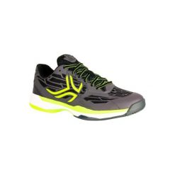 Buty tenis TS990 męskie na mączkę ceglaną. Szare buty sportowe męskie ARTENGO, z poliesteru, bez zapięcia, tenisowe. Za 229,99 zł.