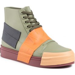 Sneakersy MELISSA - Crew Ad 32437 Green/Orange/Black 53588. Zielone półbuty damskie Melissa, z tworzywa sztucznego. Za 449,00 zł.
